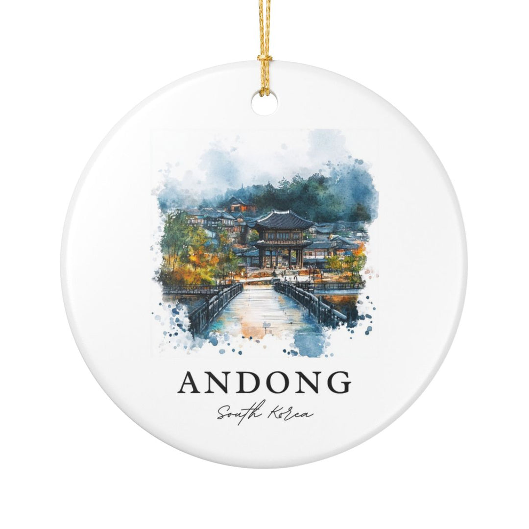 Andong South Korea Ornament: Unique Andong Souvenir, Andong South Korea Xmas Decor, and Authentic Andong Gift