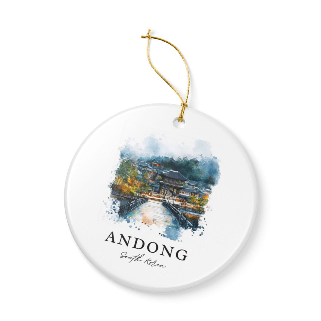Andong South Korea Ornament: Unique Andong Souvenir, Andong South Korea Xmas Decor, and Authentic Andong Gift