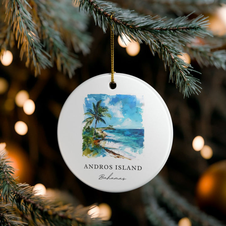 Andros Island Bahamas Ornament: Unique Andros Island Souvenir, Andros Island Bahamas Xmas Decor, and Authentic Andros Island Gift