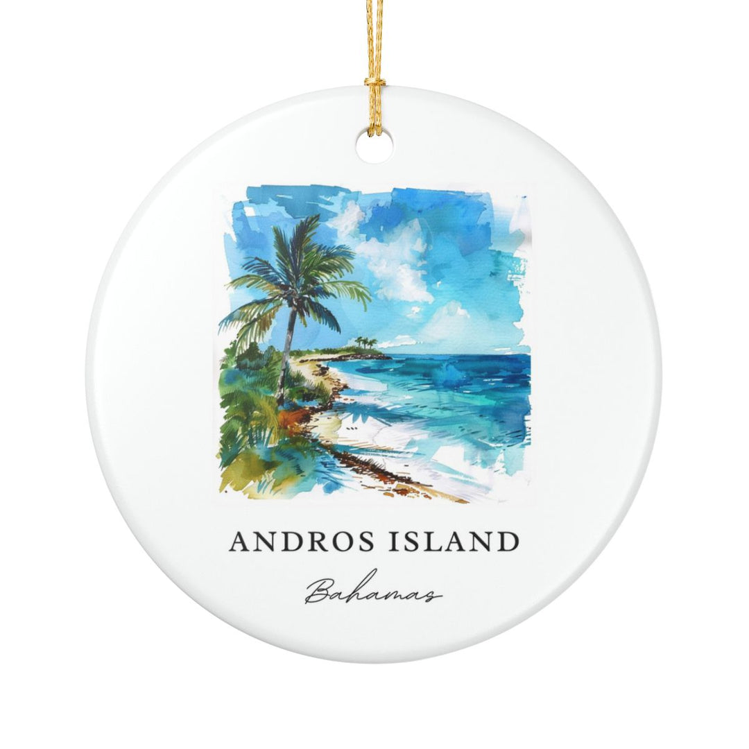 Andros Island Bahamas Ornament: Unique Andros Island Souvenir, Andros Island Bahamas Xmas Decor, and Authentic Andros Island Gift