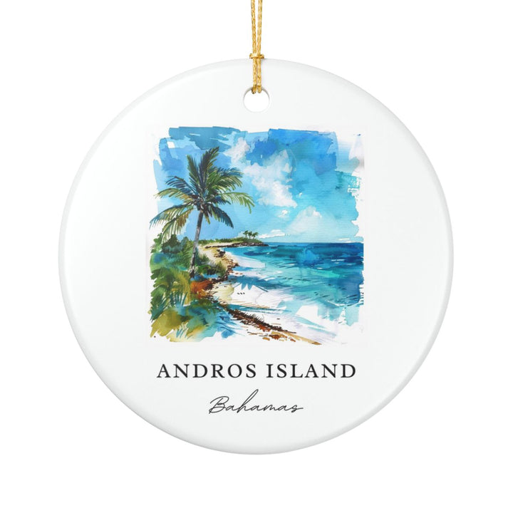 Andros Island Bahamas Ornament: Unique Andros Island Souvenir, Andros Island Bahamas Xmas Decor, and Authentic Andros Island Gift