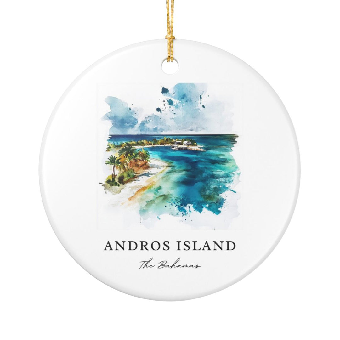 Andros Island Bahamas Ornament: Unique Andros Island Souvenir, Andros Island Bahamas Xmas Decor, and Authentic Andros Island Gift