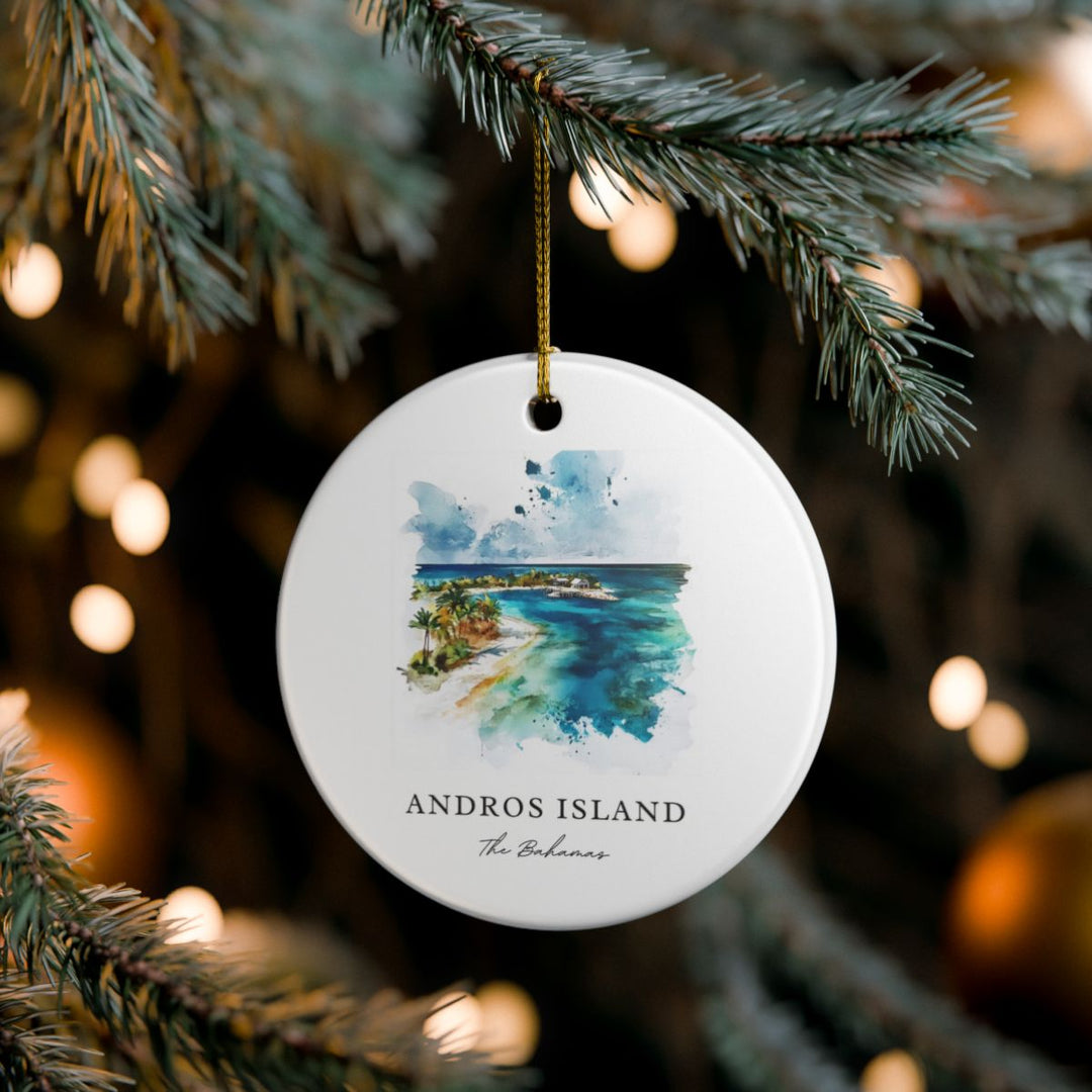 Andros Island Bahamas Ornament: Unique Andros Island Souvenir, Andros Island Bahamas Xmas Decor, and Authentic Andros Island Gift