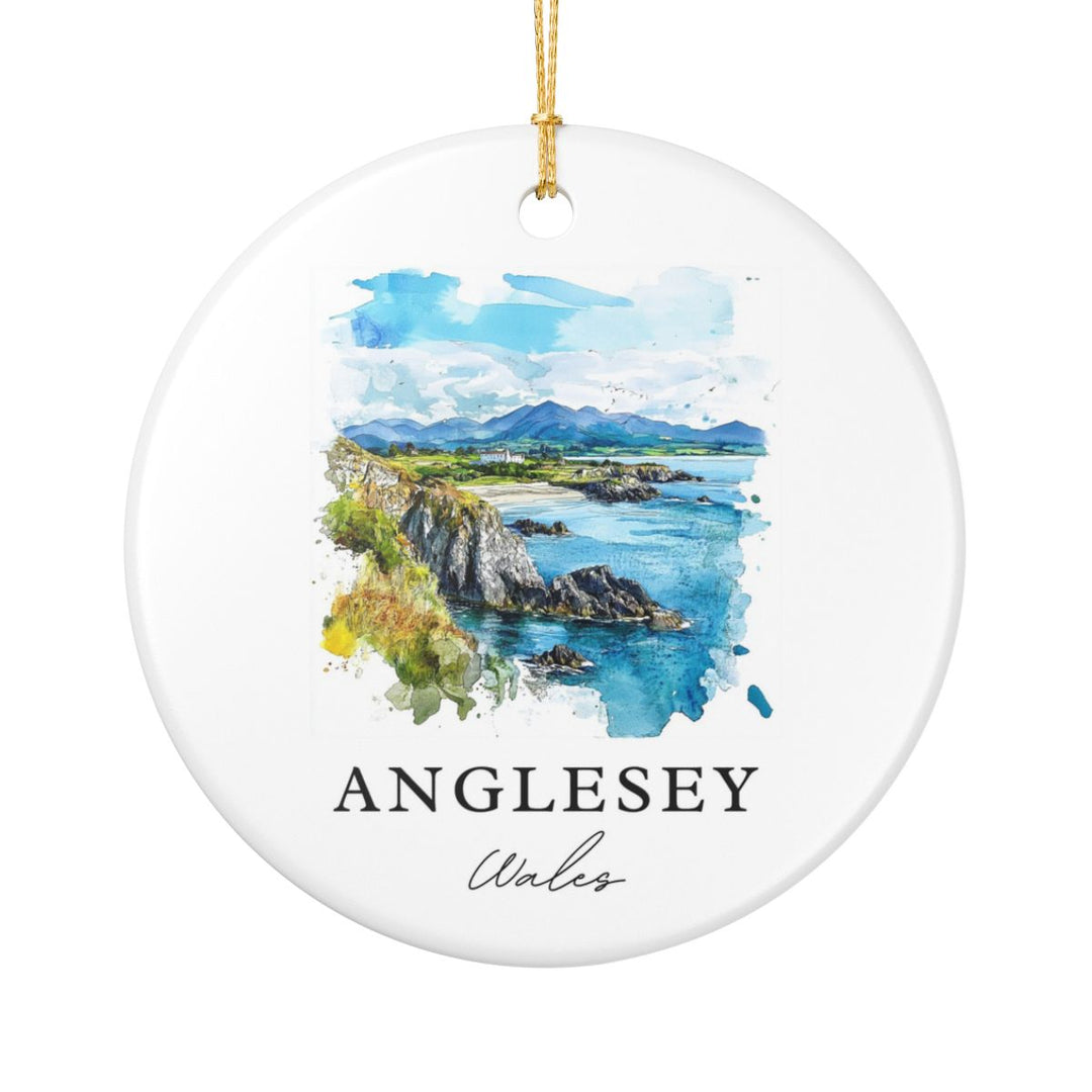 Anglesey Wales Ornament: Unique Anglesey Wales Souvenir, Anglesey Wales Xmas Decor, and Authentic Anglesey Wales Gift