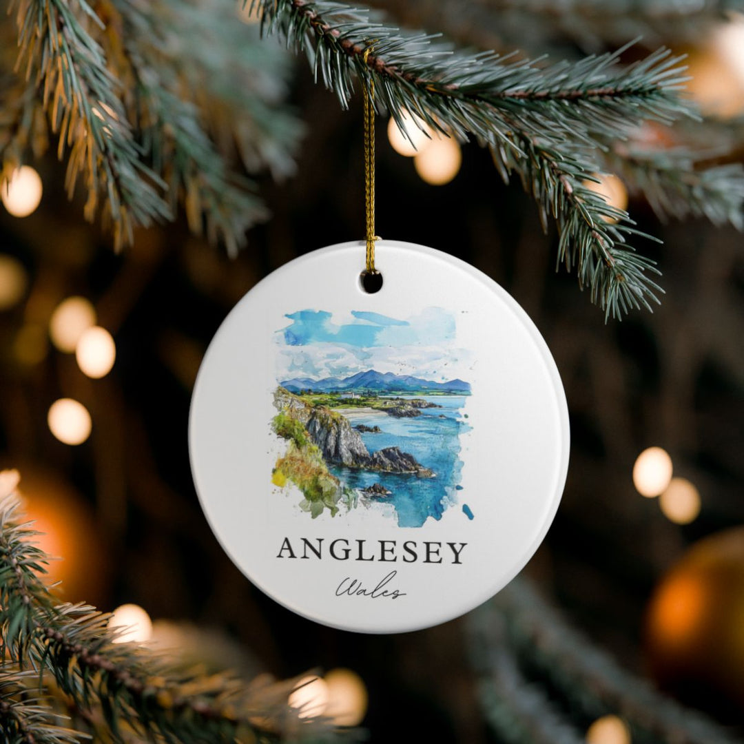 Anglesey Wales Ornament: Unique Anglesey Wales Souvenir, Anglesey Wales Xmas Decor, and Authentic Anglesey Wales Gift