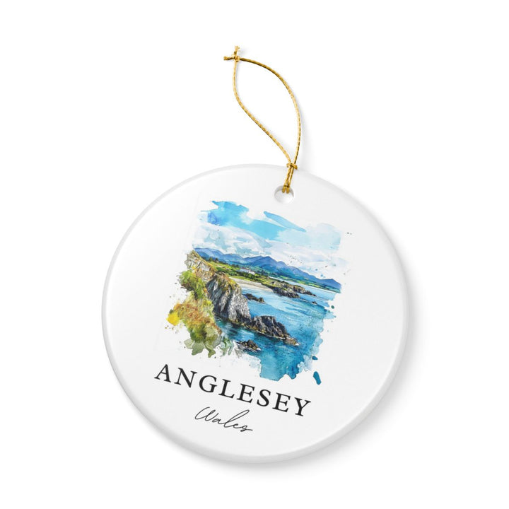 Anglesey Wales Ornament: Unique Anglesey Wales Souvenir, Anglesey Wales Xmas Decor, and Authentic Anglesey Wales Gift