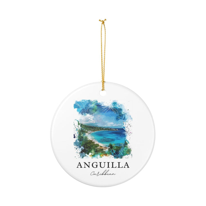 Anguilla Ornament: Unique Anguilla Souvenir, Anguilla Xmas Decor, and Authentic Anguilla Gift