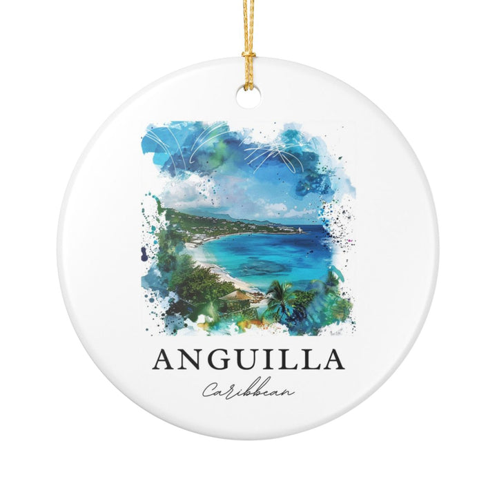 Anguilla Ornament: Unique Anguilla Souvenir, Anguilla Xmas Decor, and Authentic Anguilla Gift