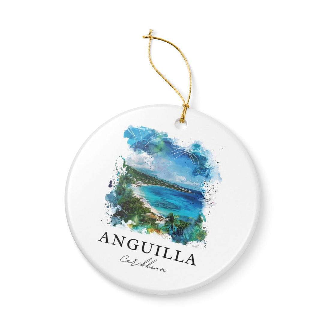 Anguilla Ornament: Unique Anguilla Souvenir, Anguilla Xmas Decor, and Authentic Anguilla Gift