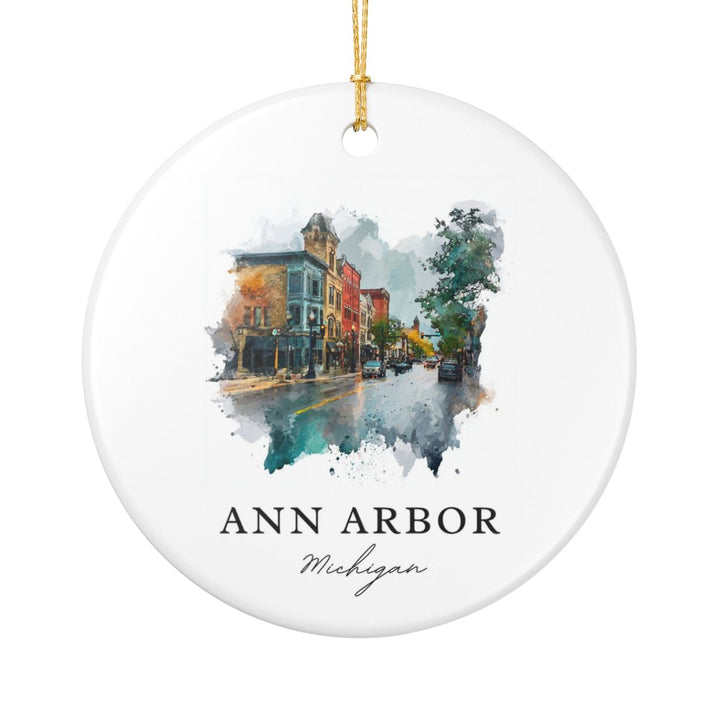Ann Arbor Michigan A Ornament: Unique Ann Arbor Michigan A Souvenir, Ann Arbor Michigan A Xmas Decor, and Authentic Ann Arbor Michigan A Gift