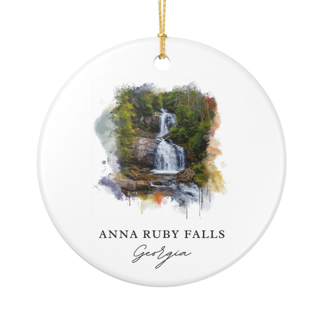 Anna Ruby Falls Georgia USA Ornament: Unique Anna Ruby Falls Souvenir, Anna Ruby Falls Georgia Xmas Decor, and Authentic Anna Ruby Falls Gift