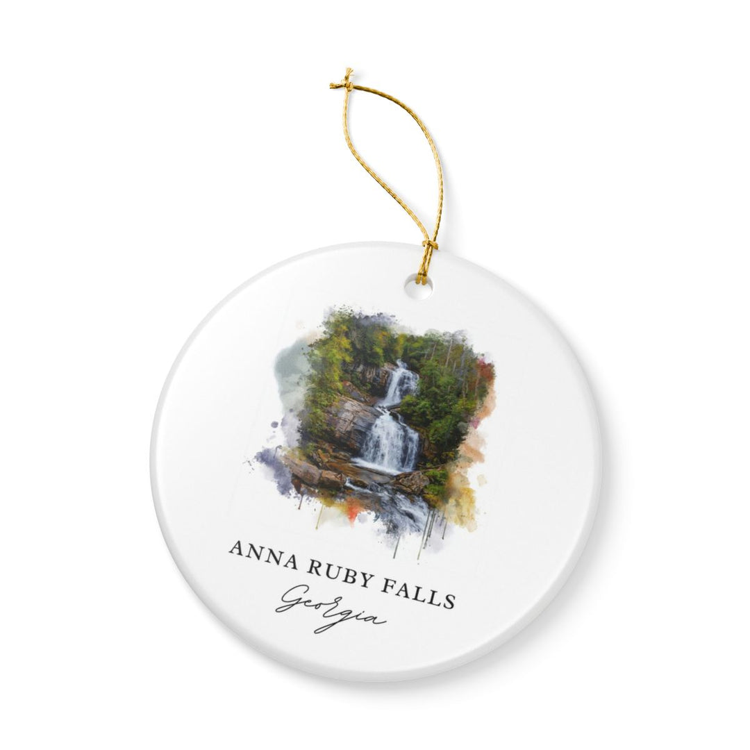 Anna Ruby Falls Georgia USA Ornament: Unique Anna Ruby Falls Souvenir, Anna Ruby Falls Georgia Xmas Decor, and Authentic Anna Ruby Falls Gift