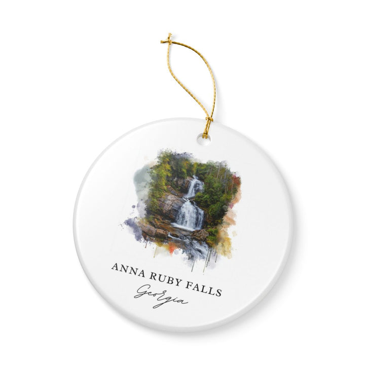 Anna Ruby Falls Georgia USA Ornament: Unique Anna Ruby Falls Souvenir, Anna Ruby Falls Georgia Xmas Decor, and Authentic Anna Ruby Falls Gift