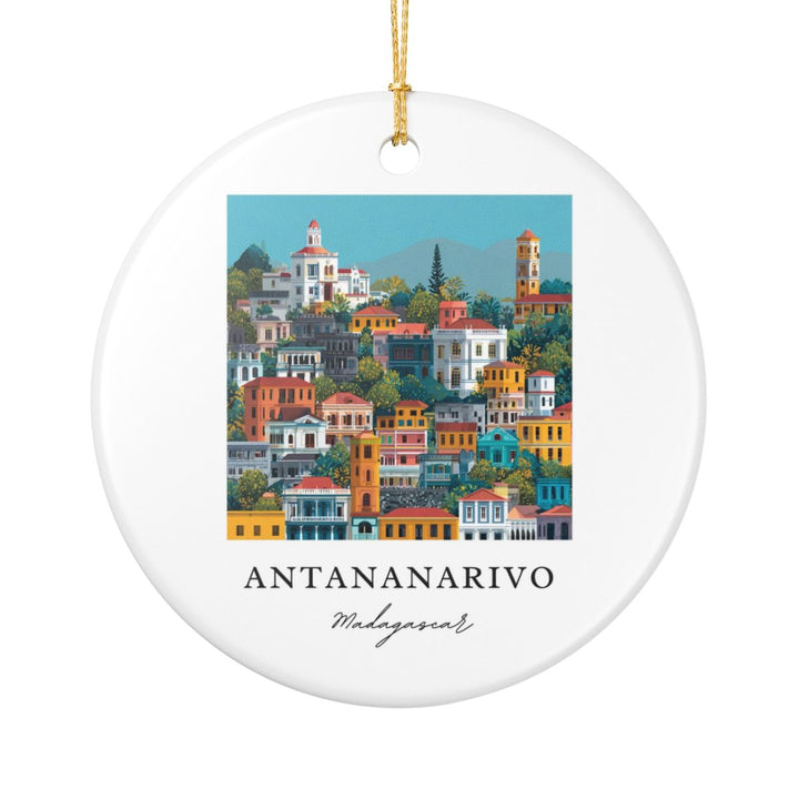 Antananarivo Ornament: Unique Antananarivo Souvenir, Antananarivo Xmas Decor, and Authentic Antananarivo Gift