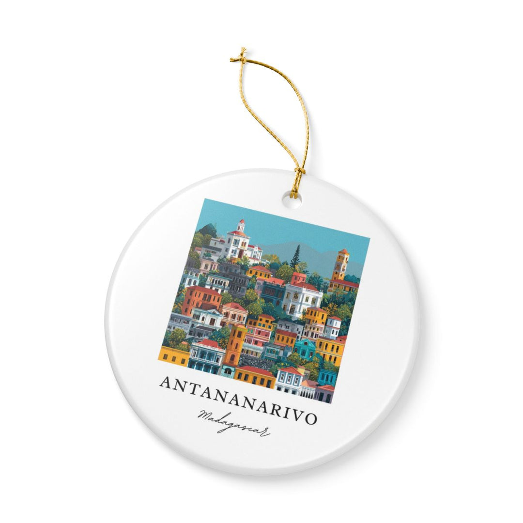 Antananarivo Ornament: Unique Antananarivo Souvenir, Antananarivo Xmas Decor, and Authentic Antananarivo Gift