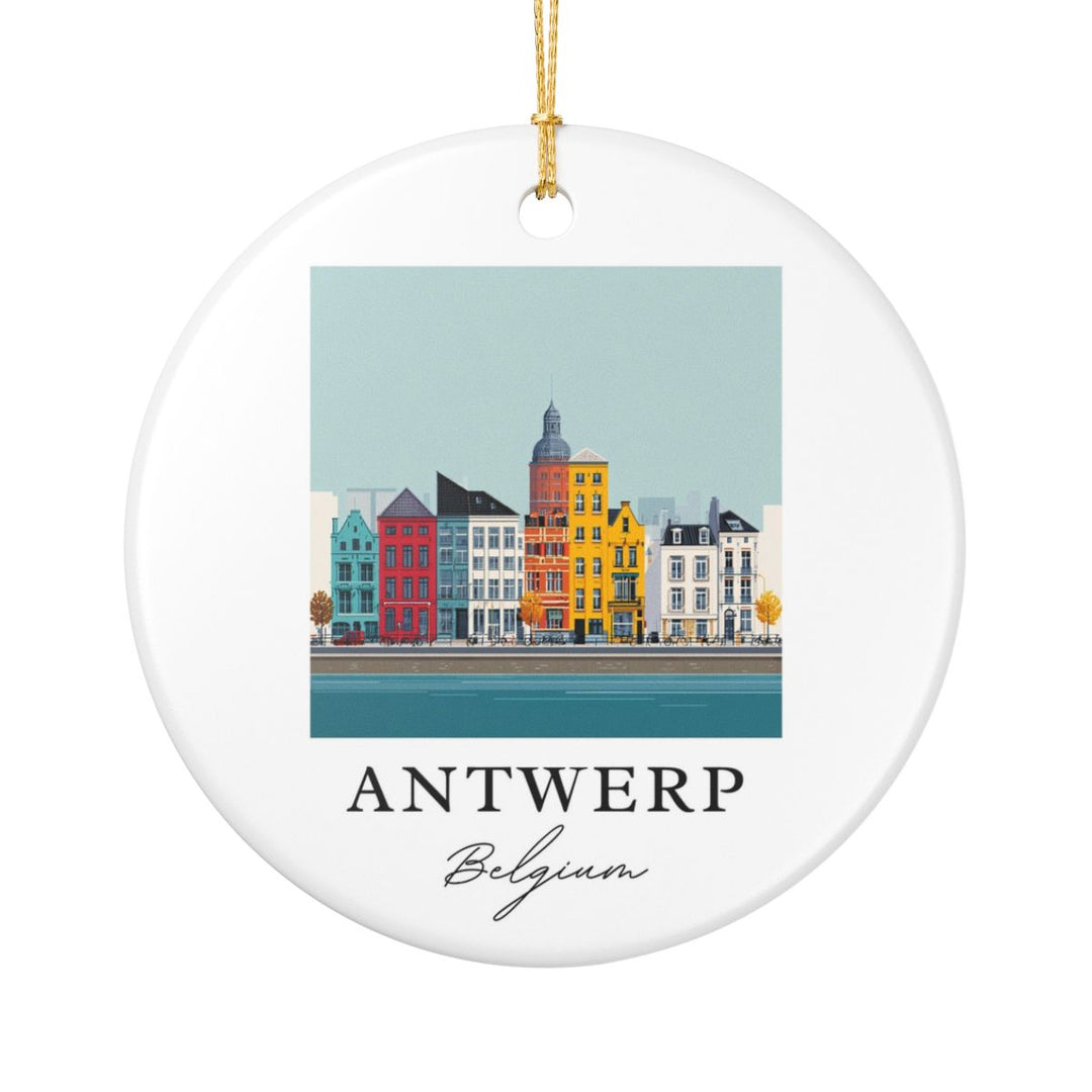 Antwerp Belgium Ornament: Unique Antwerp Belgium Souvenir, Antwerp Belgium Xmas Decor, and Authentic Antwerp Belgium Gift