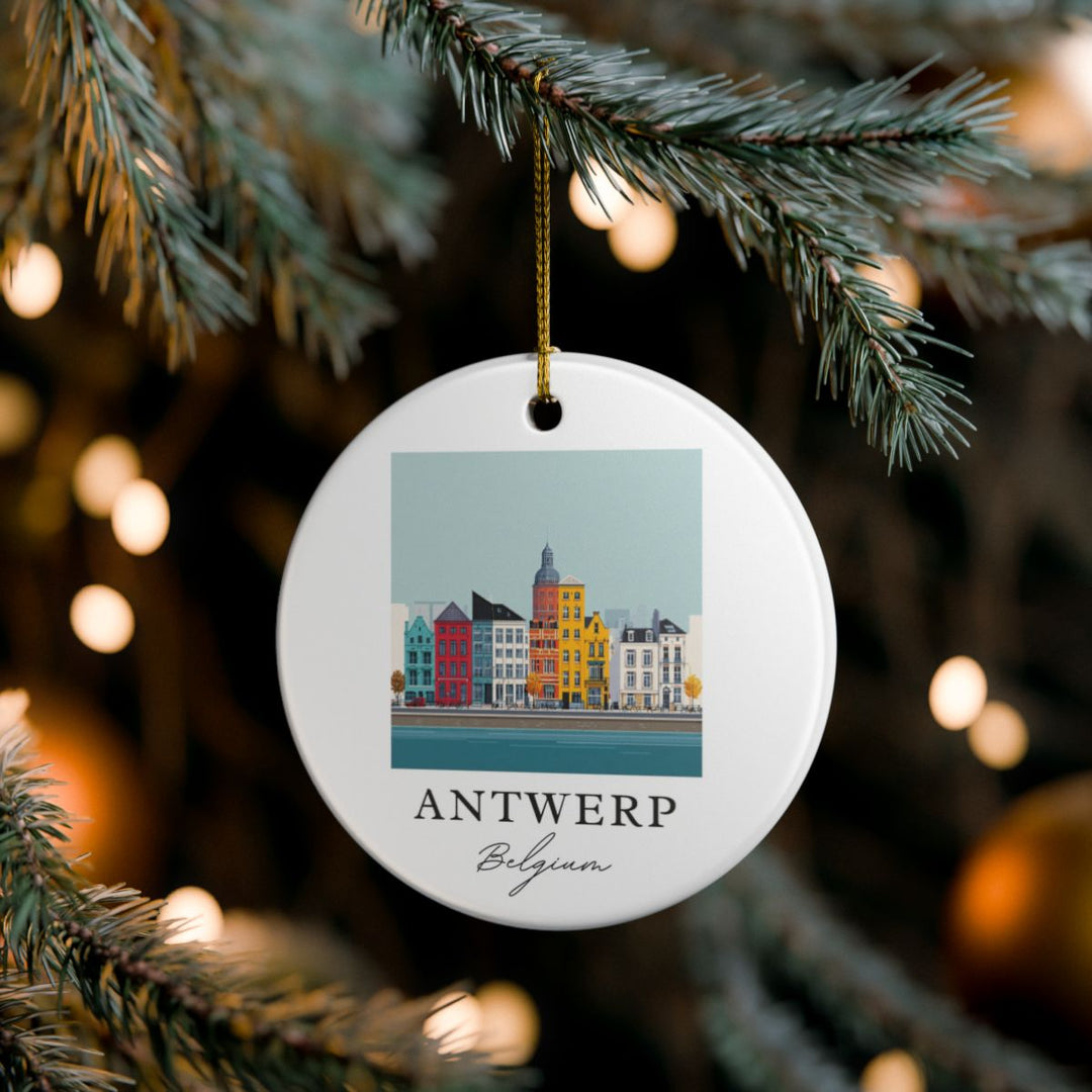 Antwerp Belgium Ornament: Unique Antwerp Belgium Souvenir, Antwerp Belgium Xmas Decor, and Authentic Antwerp Belgium Gift