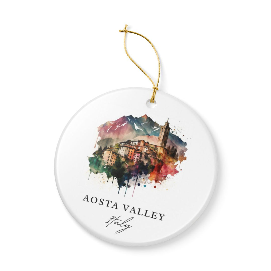 Aosta Valley Italy Ornament: Unique Aosta Valley Souvenir, Aosta Valley Italy Xmas Decor, and Authentic Aosta Valley Gift