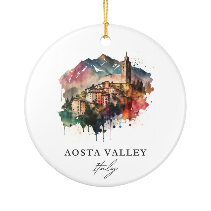 Aosta Valley Italy Ornament: Unique Aosta Valley Souvenir, Aosta Valley Italy Xmas Decor, and Authentic Aosta Valley Gift
