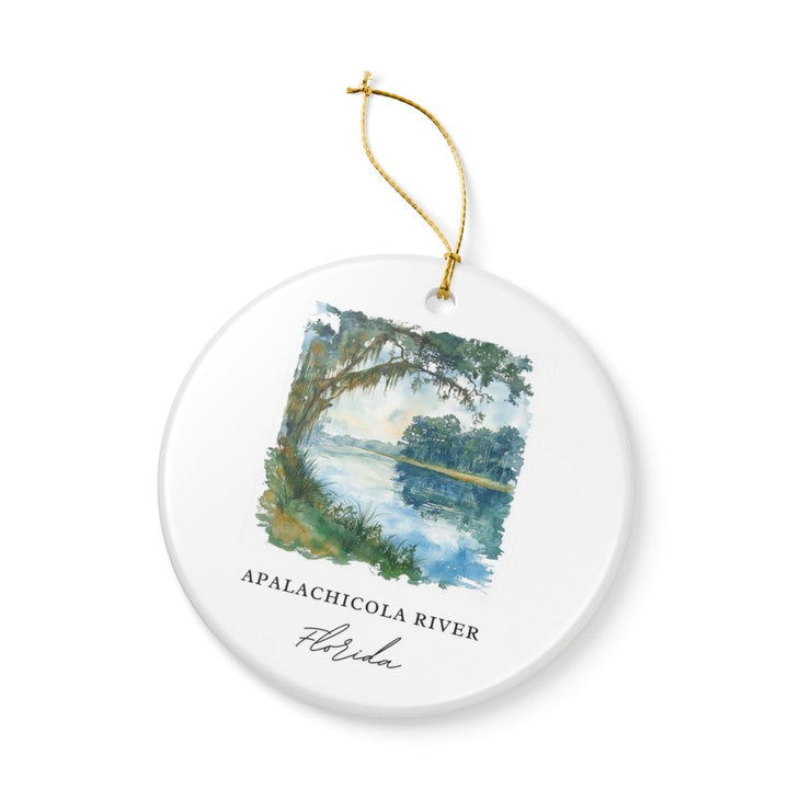 Apalachicola River Florida USA Ornament: Unique Apalachicola River Souvenir, Apalachicola River Florida Xmas Decor, and Authentic Apalachicola River Gift