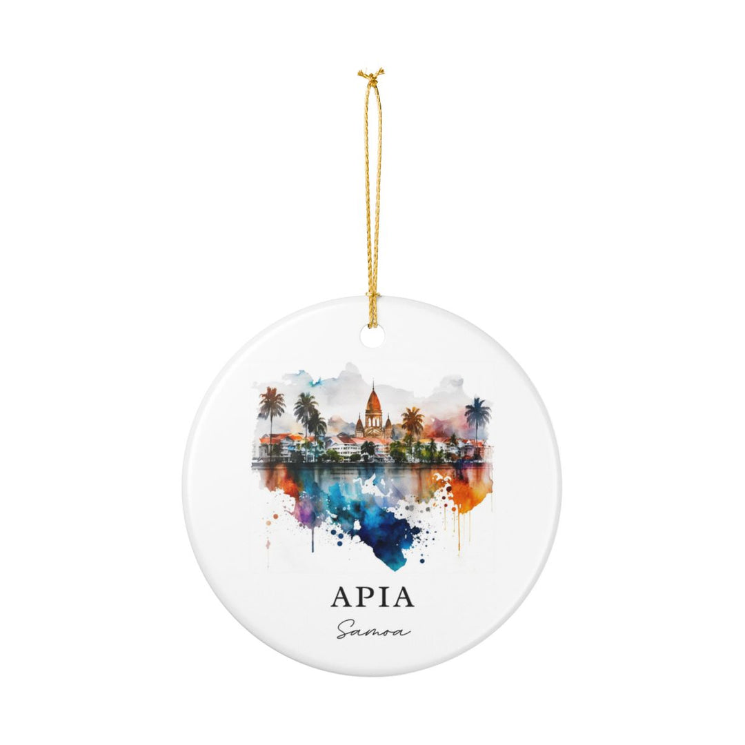 Apia Samoa Ornament: Unique Apia Samoa Souvenir, Apia Samoa Xmas Decor, and Authentic Apia Samoa Gift