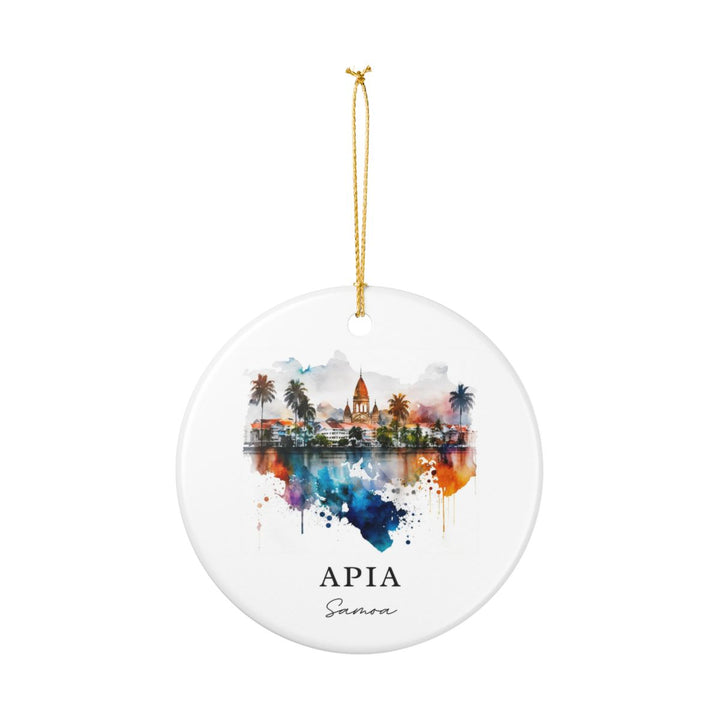 Apia Samoa Ornament: Unique Apia Samoa Souvenir, Apia Samoa Xmas Decor, and Authentic Apia Samoa Gift