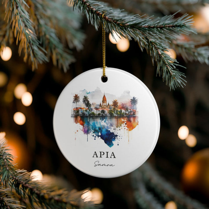 Apia Samoa Ornament: Unique Apia Samoa Souvenir, Apia Samoa Xmas Decor, and Authentic Apia Samoa Gift