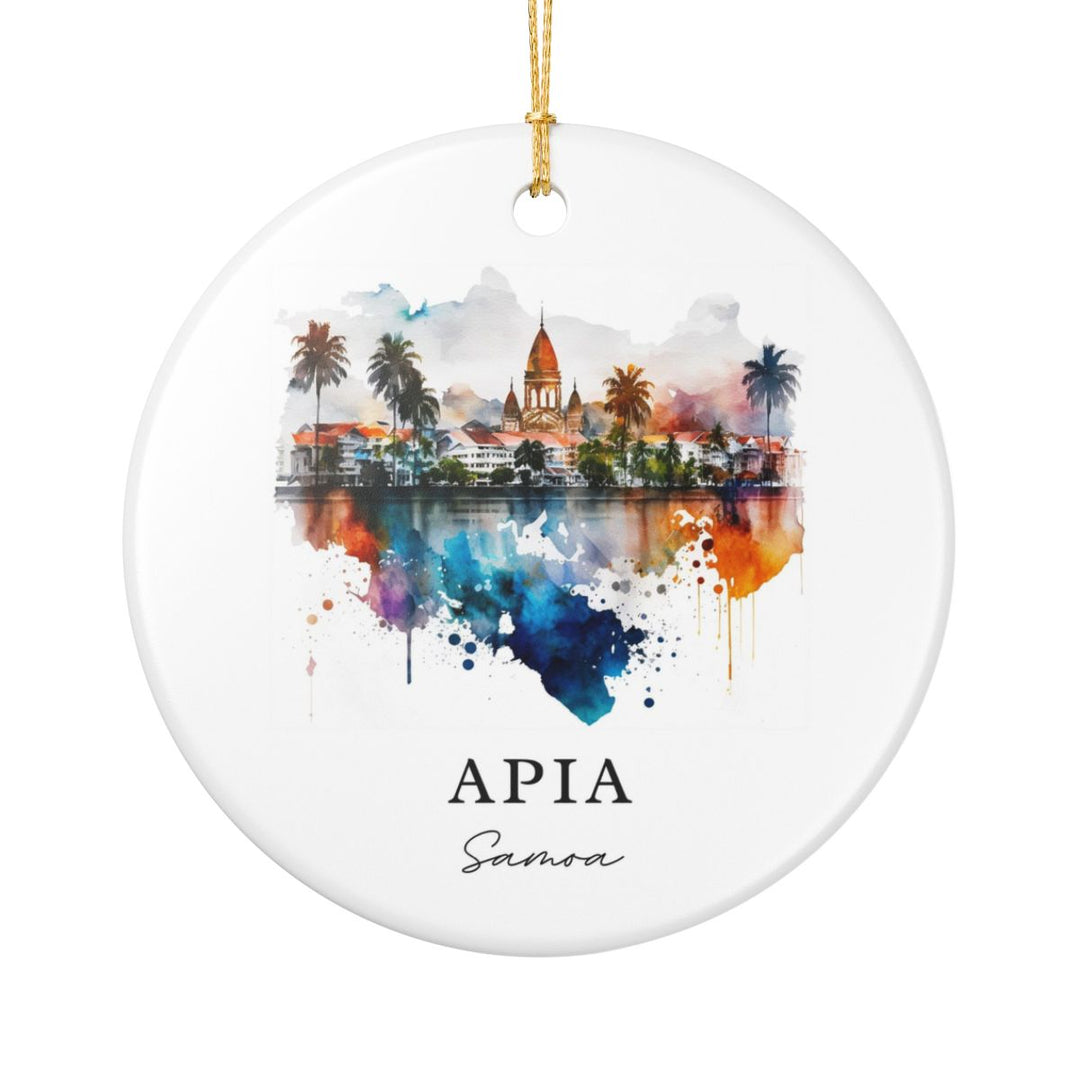 Apia Samoa Ornament: Unique Apia Samoa Souvenir, Apia Samoa Xmas Decor, and Authentic Apia Samoa Gift
