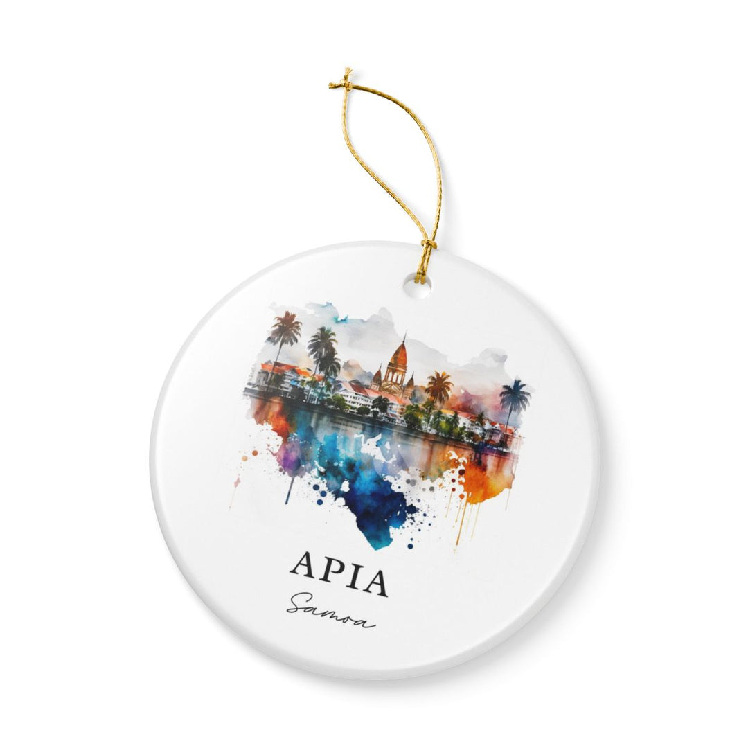 Apia Samoa Ornament: Unique Apia Samoa Souvenir, Apia Samoa Xmas Decor, and Authentic Apia Samoa Gift
