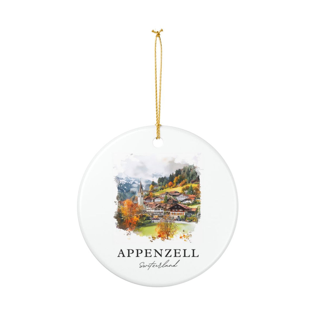 Appenzell Switzerland Ornament: Unique Appenzell Souvenir, Appenzell Switzerland Xmas Decor, and Authentic Appenzell Gift