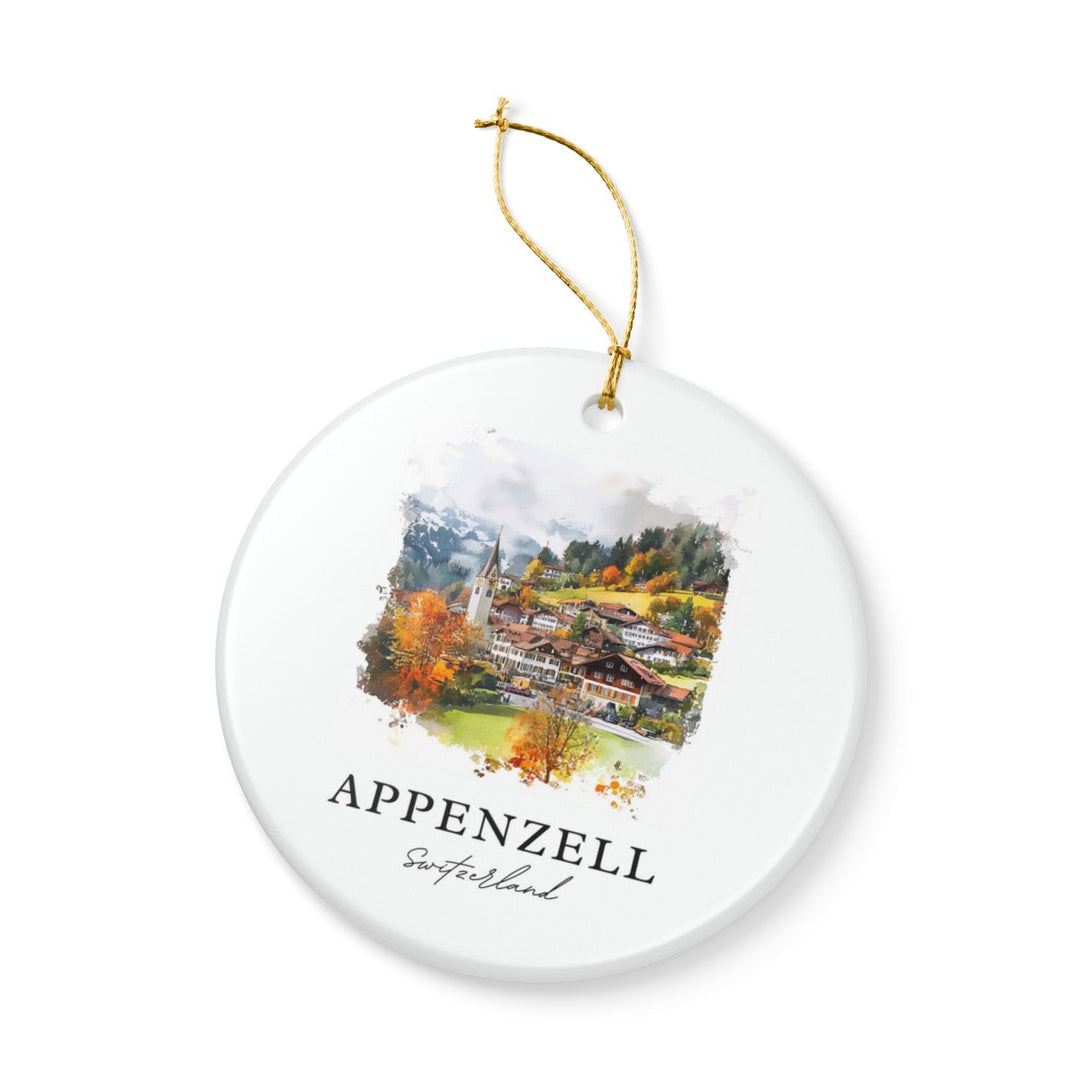 Appenzell Switzerland Ornament: Unique Appenzell Souvenir, Appenzell Switzerland Xmas Decor, and Authentic Appenzell Gift