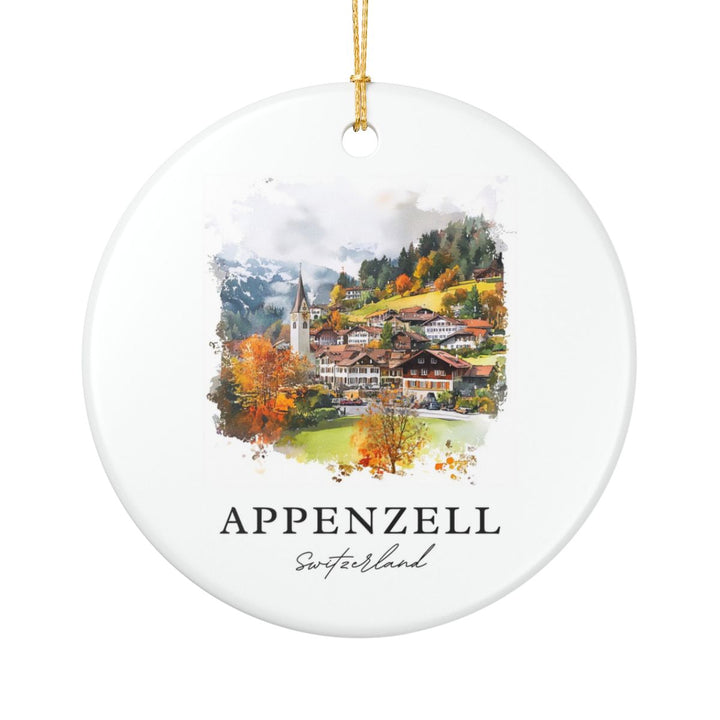 Appenzell Switzerland Ornament: Unique Appenzell Souvenir, Appenzell Switzerland Xmas Decor, and Authentic Appenzell Gift