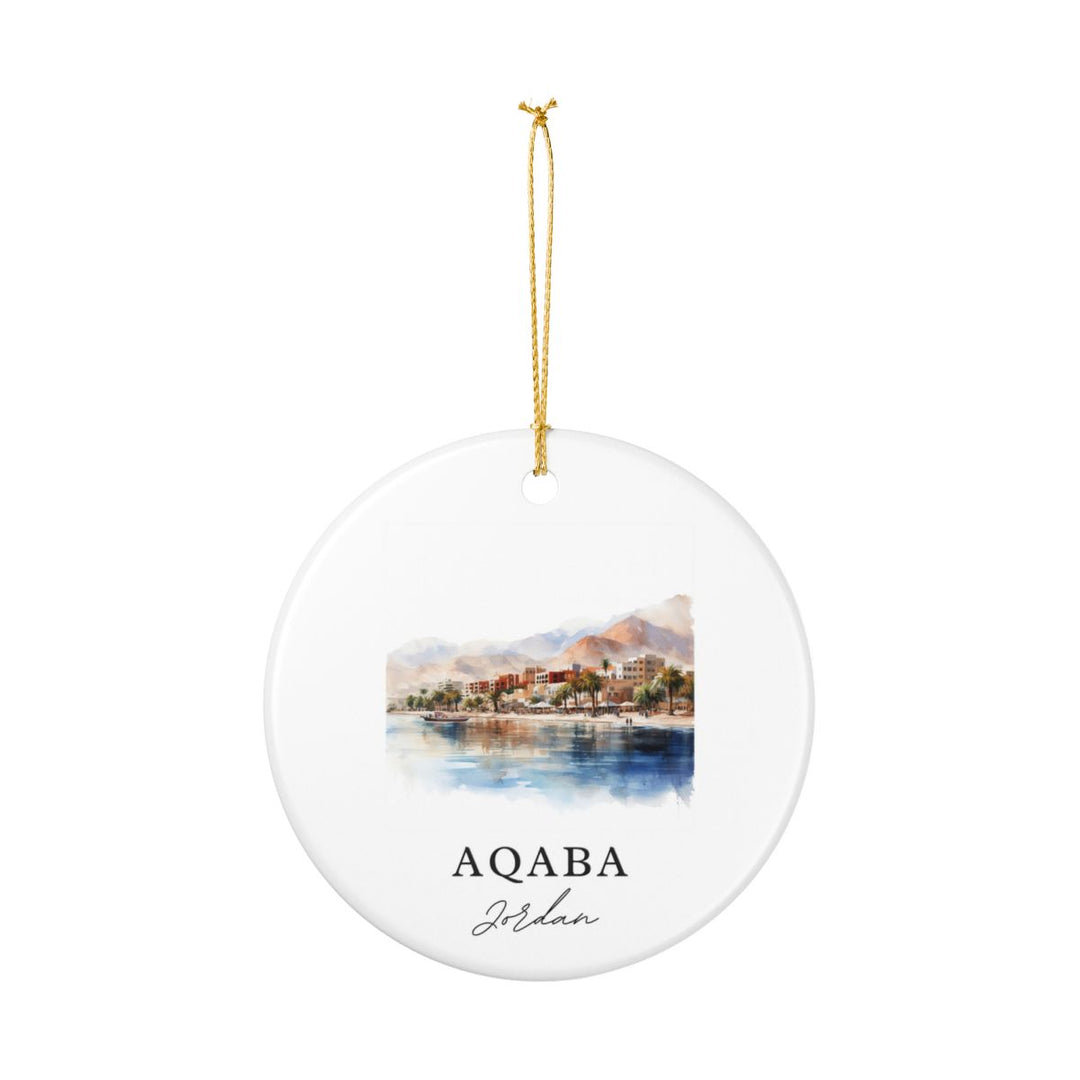 Aqaba Jordan Ornament: Unique Aqaba Jordan Souvenir, Aqaba Jordan Xmas Decor, and Authentic Aqaba Jordan Gift
