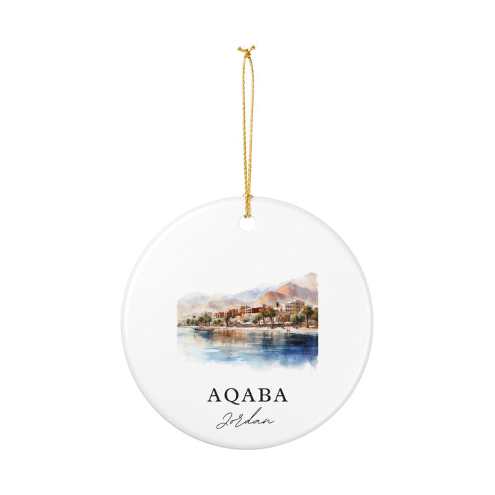 Aqaba Jordan Ornament: Unique Aqaba Jordan Souvenir, Aqaba Jordan Xmas Decor, and Authentic Aqaba Jordan Gift