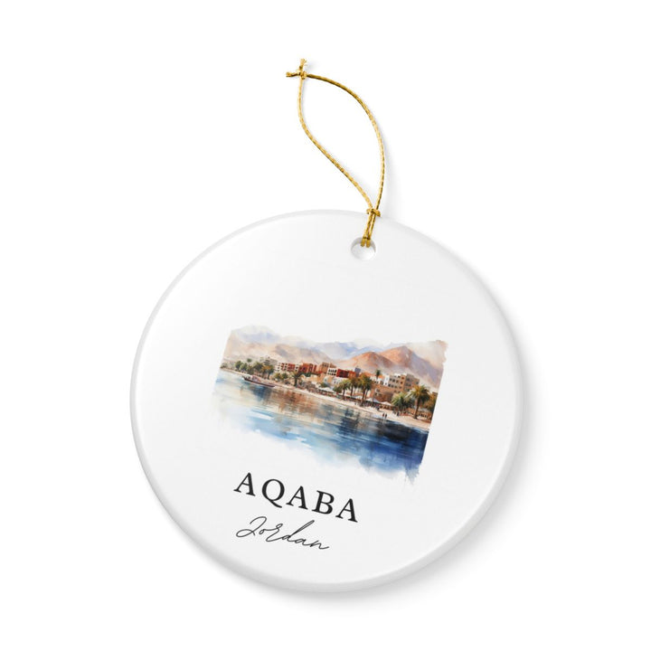 Aqaba Jordan Ornament: Unique Aqaba Jordan Souvenir, Aqaba Jordan Xmas Decor, and Authentic Aqaba Jordan Gift
