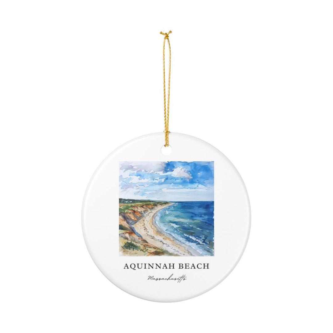 Aquinnah Massachusetts Ornament: Unique Aquinnah Souvenir, Aquinnah Massachusetts Xmas Decor, and Authentic Aquinnah Gift