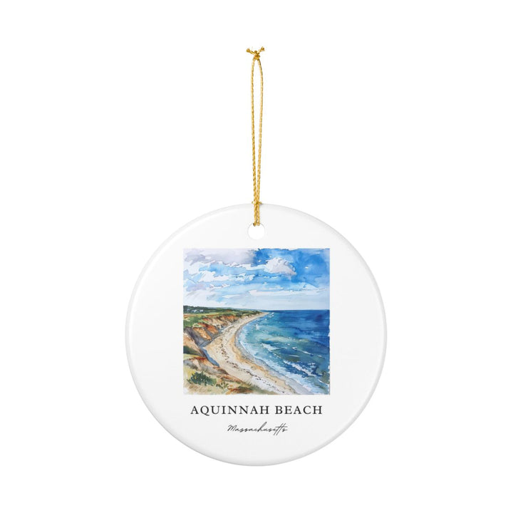Aquinnah Massachusetts Ornament: Unique Aquinnah Souvenir, Aquinnah Massachusetts Xmas Decor, and Authentic Aquinnah Gift