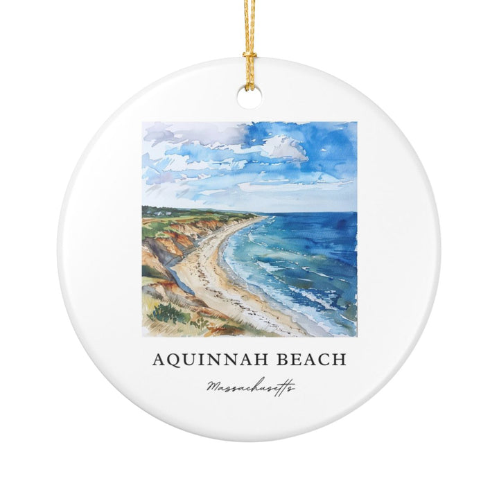 Aquinnah Massachusetts Ornament: Unique Aquinnah Souvenir, Aquinnah Massachusetts Xmas Decor, and Authentic Aquinnah Gift