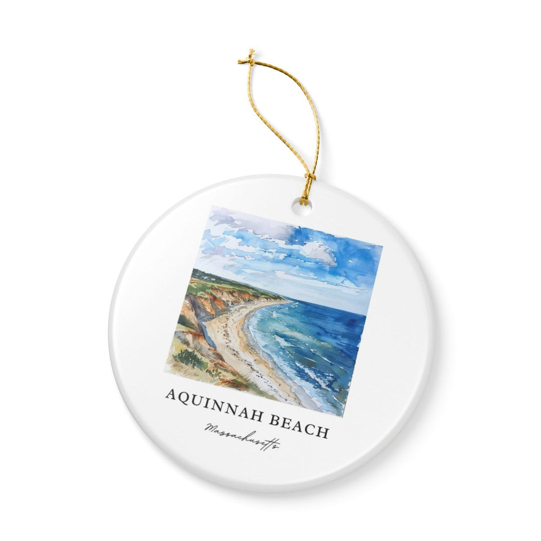 Aquinnah Massachusetts Ornament: Unique Aquinnah Souvenir, Aquinnah Massachusetts Xmas Decor, and Authentic Aquinnah Gift