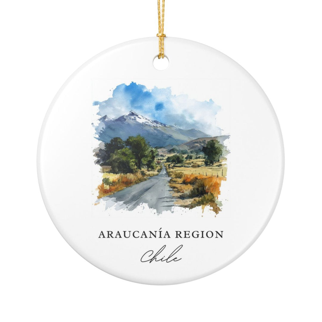 Araucania Chile Ornament: Unique Araucania Souvenir, Araucania Chile Xmas Decor, and Authentic Araucania Gift