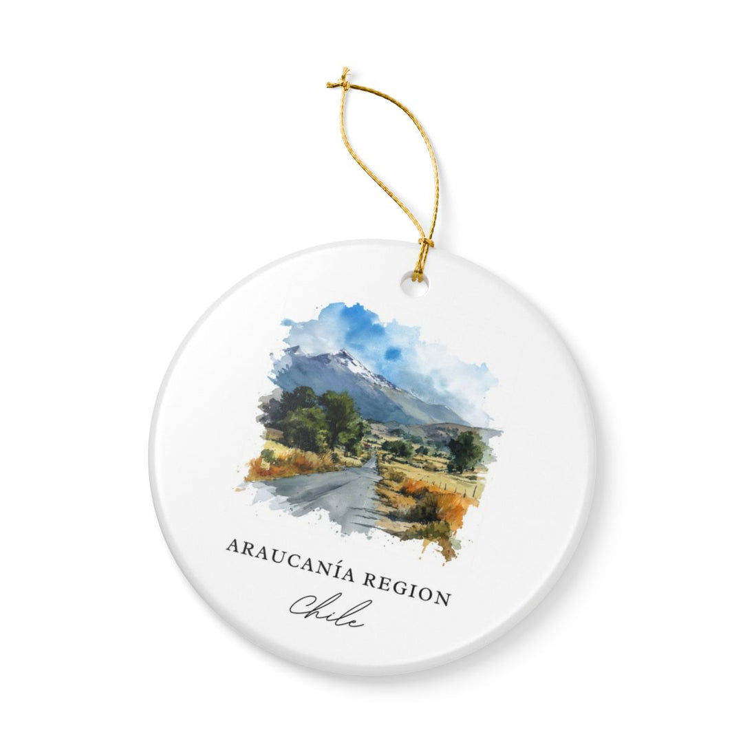 Araucania Chile Ornament: Unique Araucania Souvenir, Araucania Chile Xmas Decor, and Authentic Araucania Gift