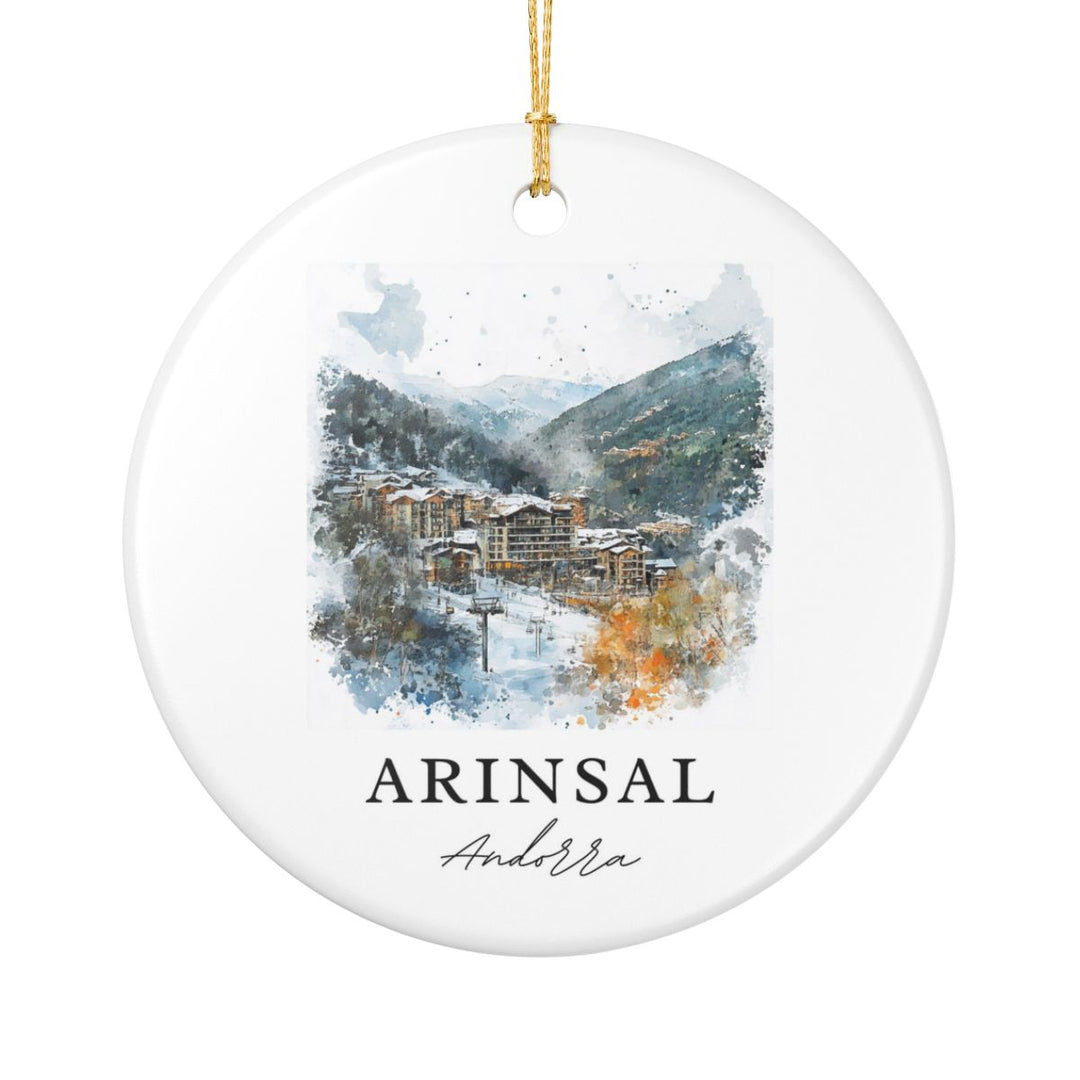 Arinsal Andorra Ornament: Unique Arinsal Souvenir, Arinsal Andorra Xmas Decor, and Authentic Arinsal Gift