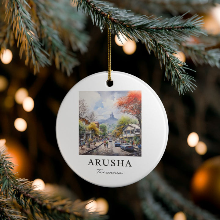 Arusha Tanzania Ornament: Unique Arusha Tanzania Souvenir, Arusha Tanzania Xmas Decor, and Authentic Arusha Tanzania Gift