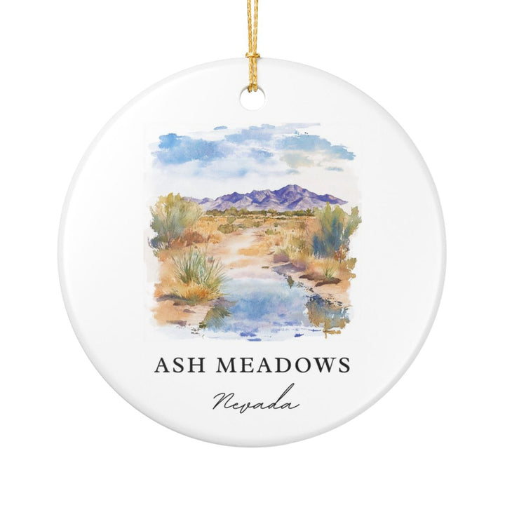 Ash Meadows Nevada USA Ornament: Unique Ash Meadows Souvenir, Ash Meadows Nevada Xmas Decor, and Authentic Ash Meadows Gift