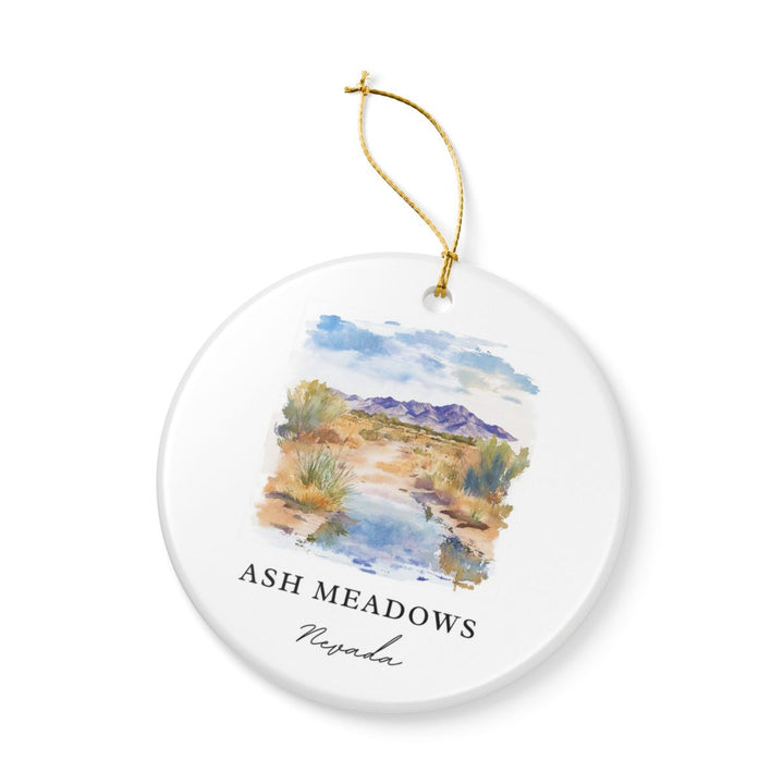 Ash Meadows Nevada USA Ornament: Unique Ash Meadows Souvenir, Ash Meadows Nevada Xmas Decor, and Authentic Ash Meadows Gift