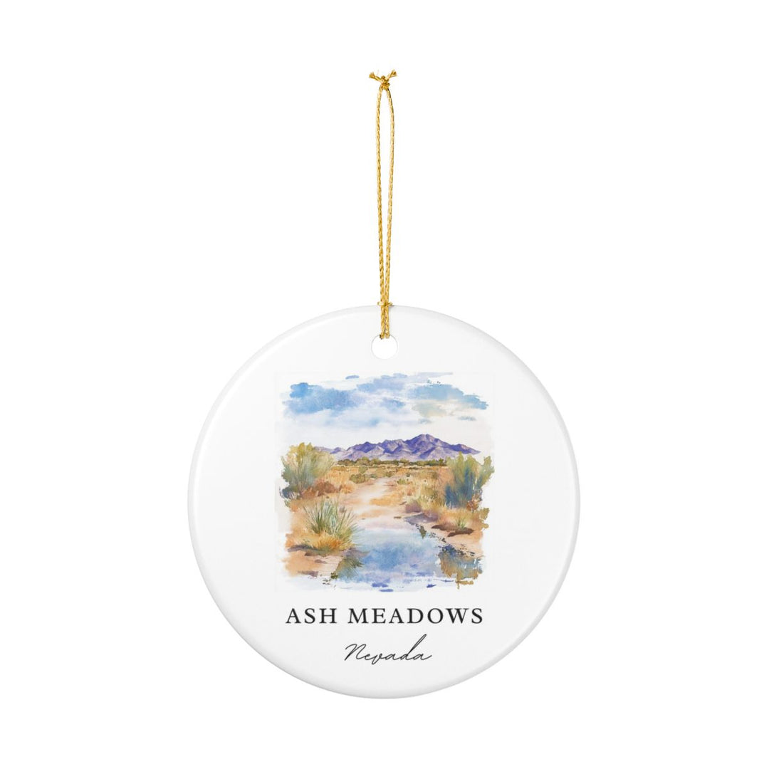 Ash Meadows Nevada USA Ornament: Unique Ash Meadows Souvenir, Ash Meadows Nevada Xmas Decor, and Authentic Ash Meadows Gift