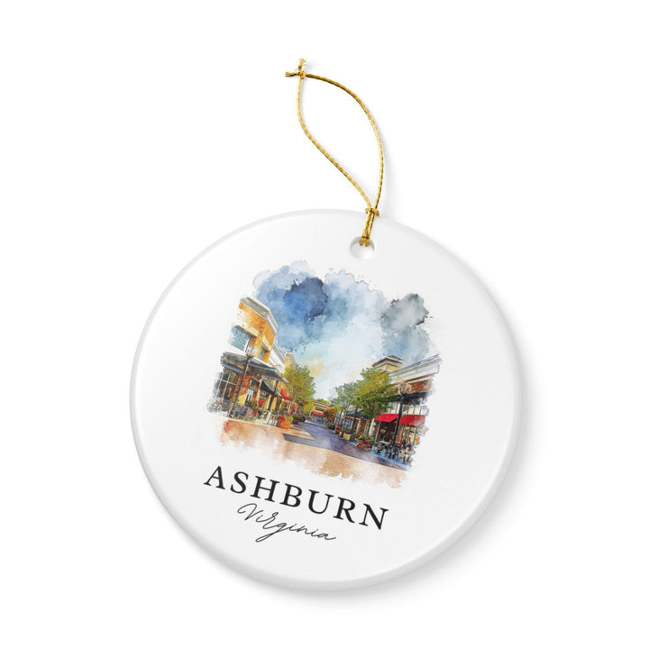 Ashburn VA Ornament: Unique Ashburn Souvenir, Ashburn Virginia Xmas Decor, and Authentic Ashburn Gift