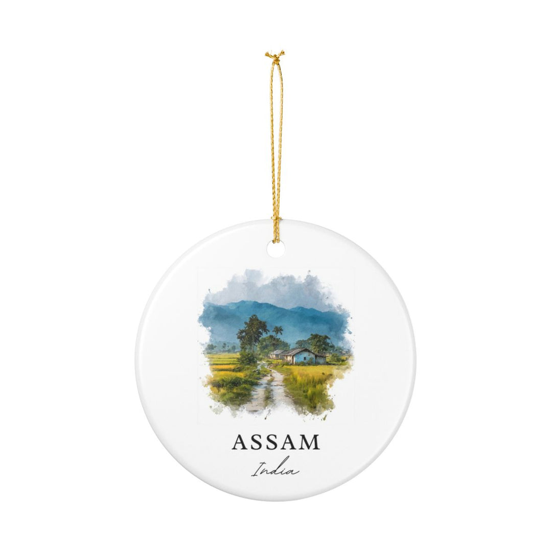 Assam India Ornament: Unique Assam Souvenir, Assam India Xmas Decor, and Authentic Assam Gift