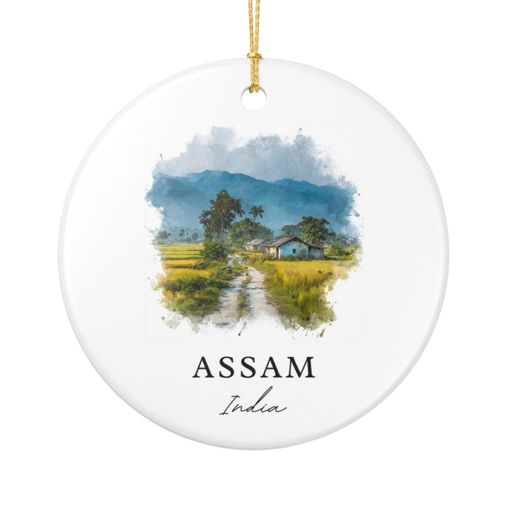 Assam India Ornament: Unique Assam Souvenir, Assam India Xmas Decor, and Authentic Assam Gift
