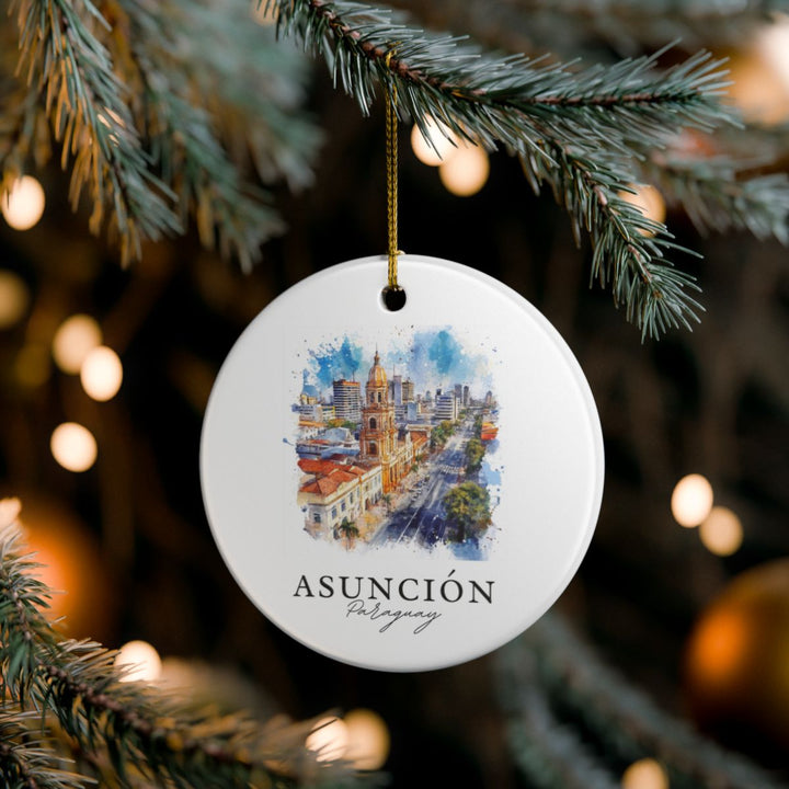 Asuncion Paraguay Ornament: Unique Asuncion Paraguay Souvenir, Asuncion Paraguay Xmas Decor, and Authentic Asuncion Paraguay Gift